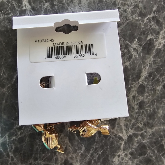 Juicy Couture Engrave Juicy On Hoop With Hanging Cupid Arrow Bling heart - Picture 3 of 4